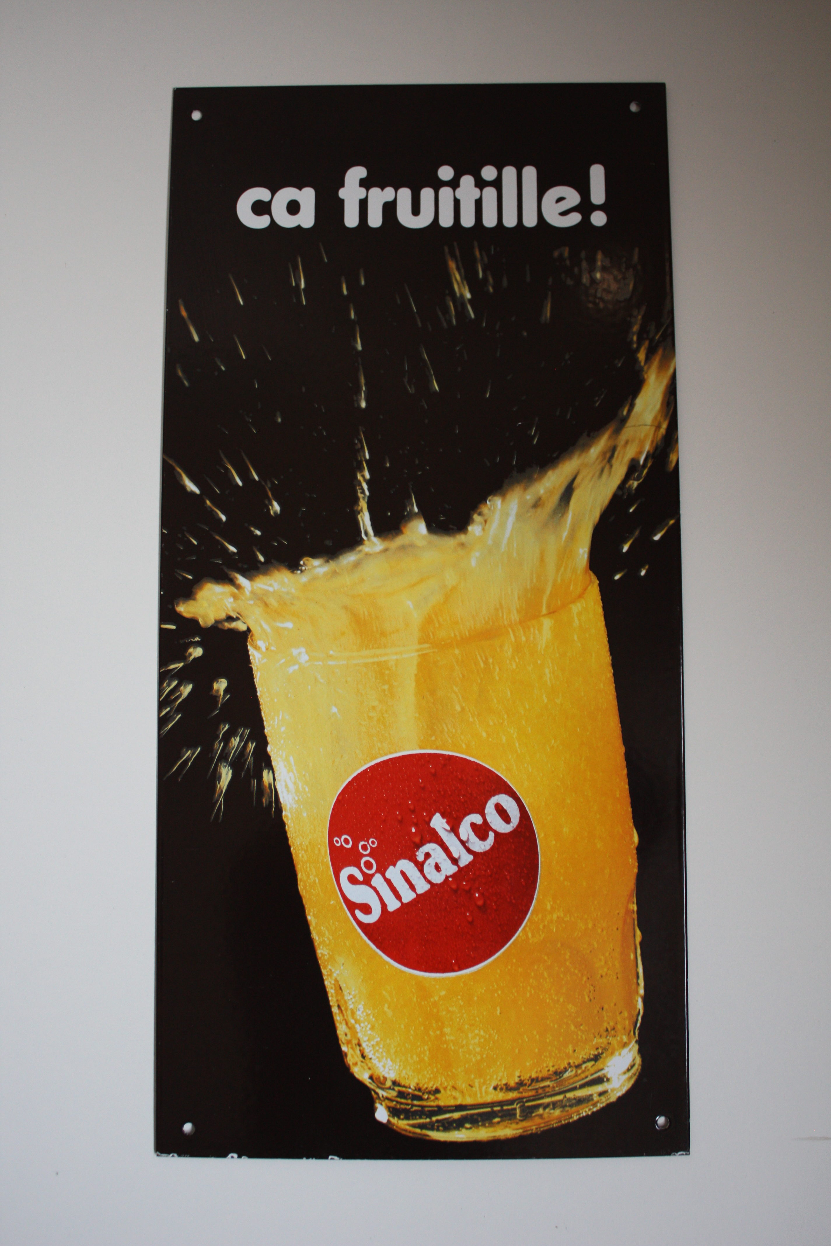 Plaque émaillée | Sinalco ça fruitille !