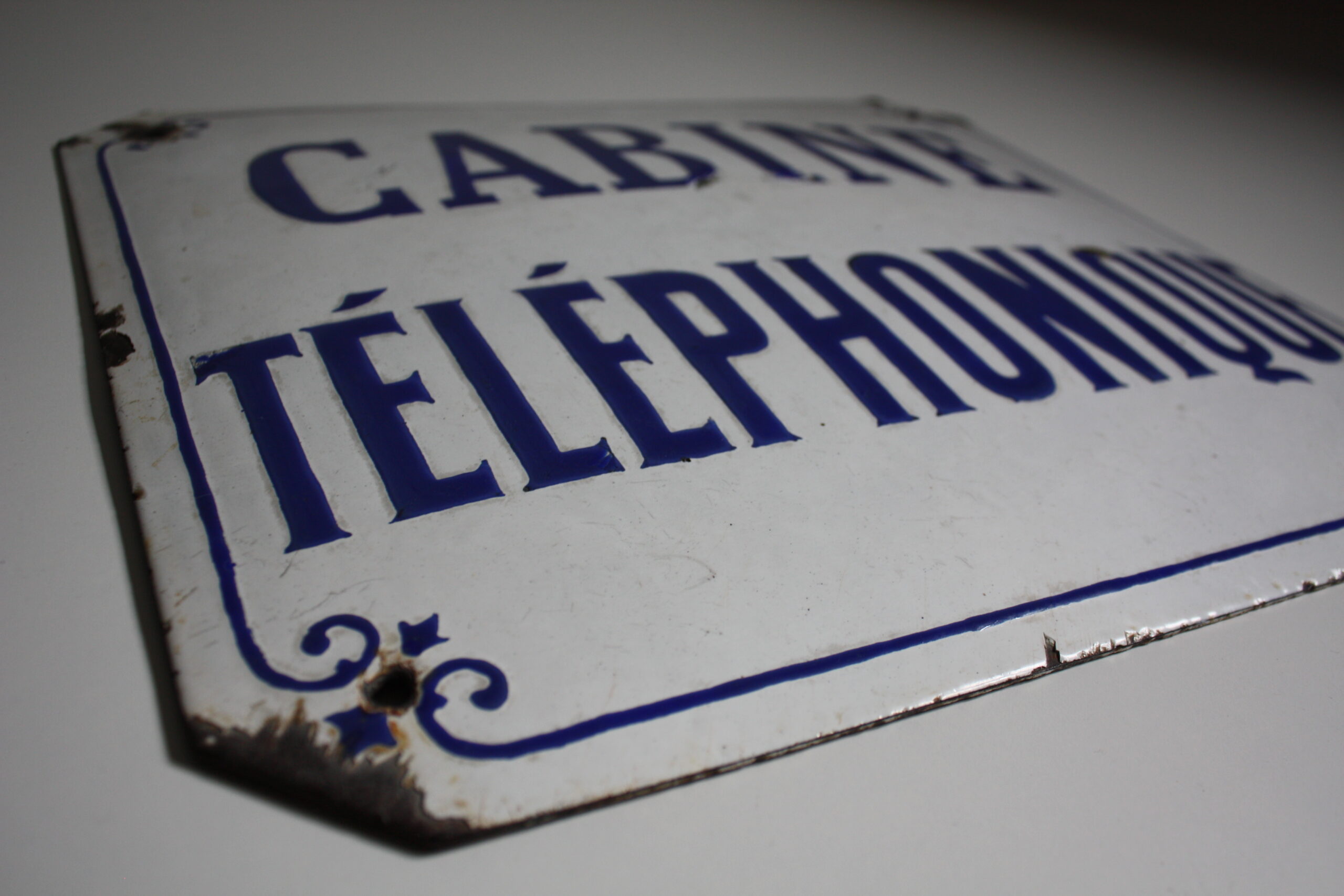 Plaque émaillée | Cabine téléphonique
