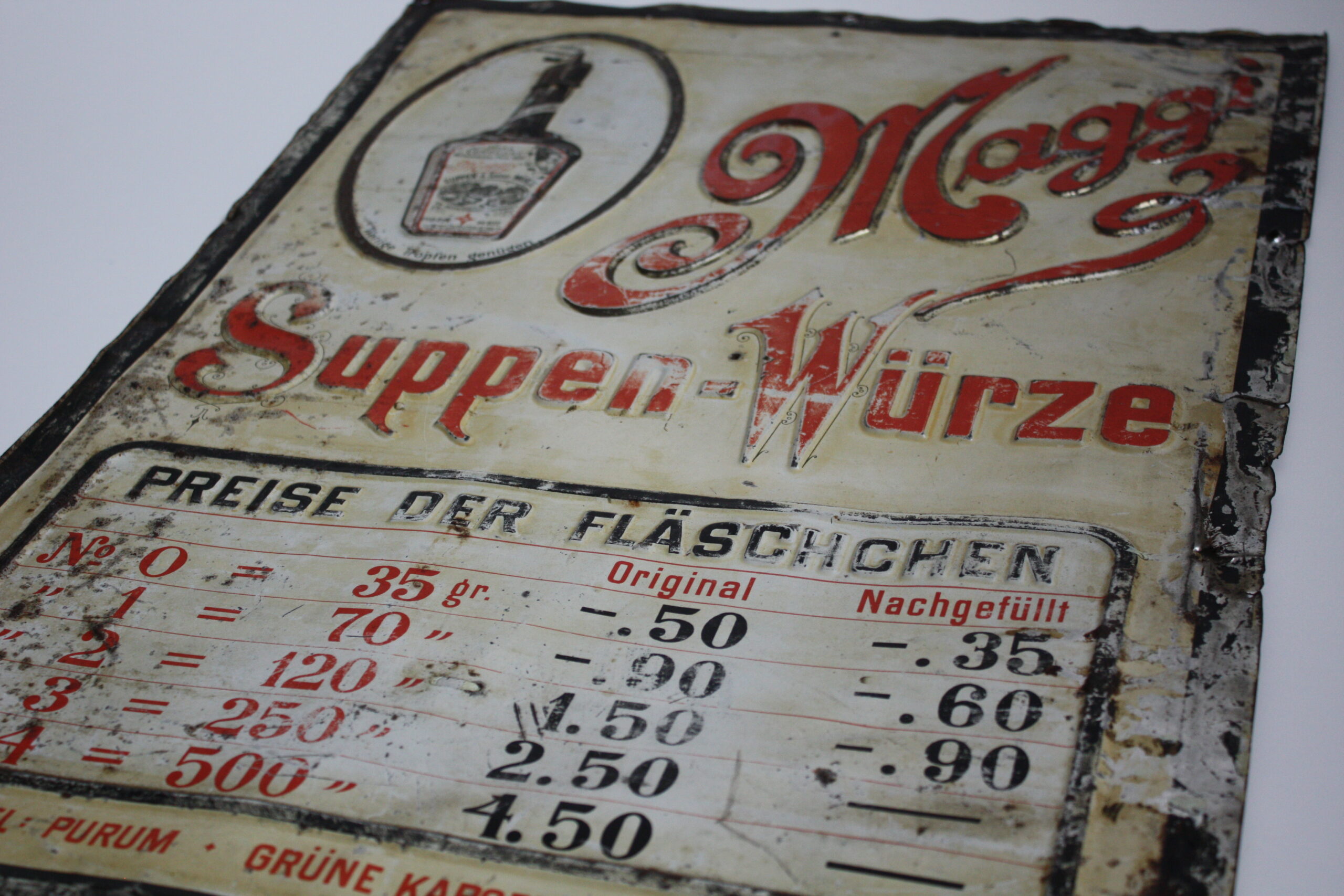 Tôle peinte | Maggi Suppen-Würze