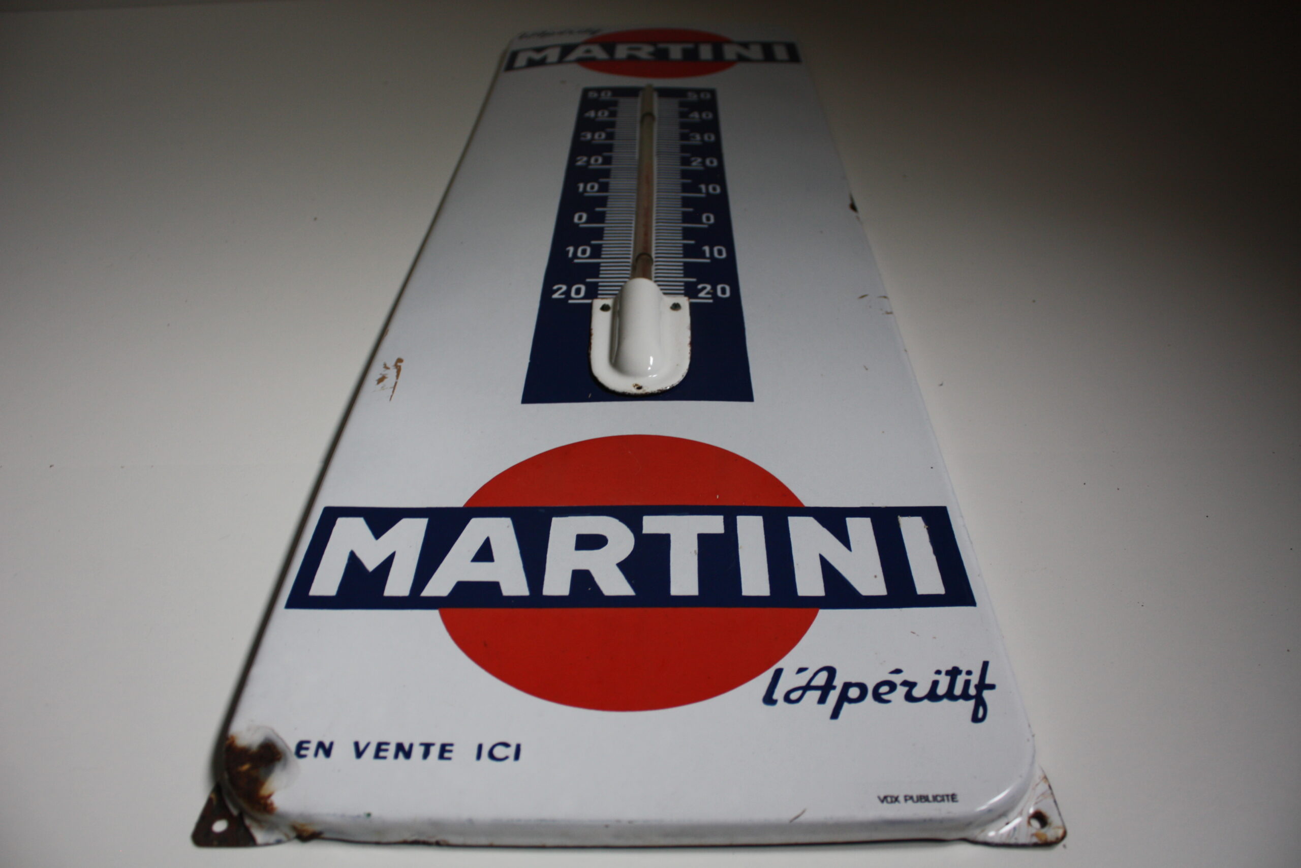 Plaque émaillée | Martini avec thermomètre