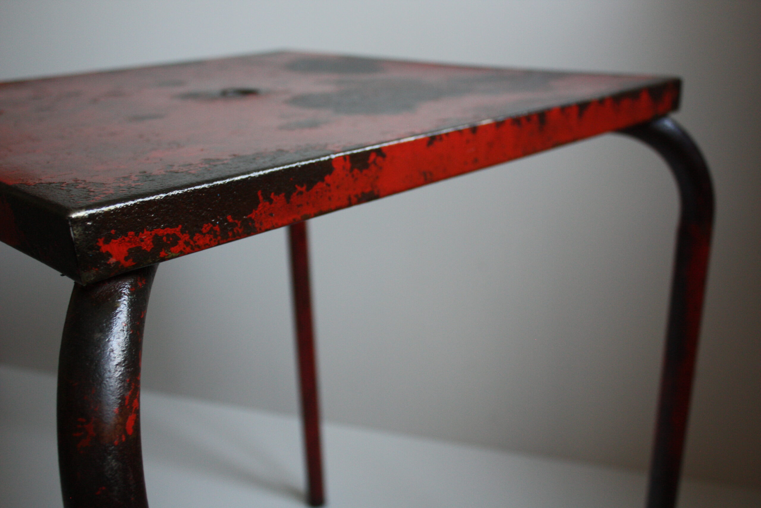 Table de bistrot rouge - 5
